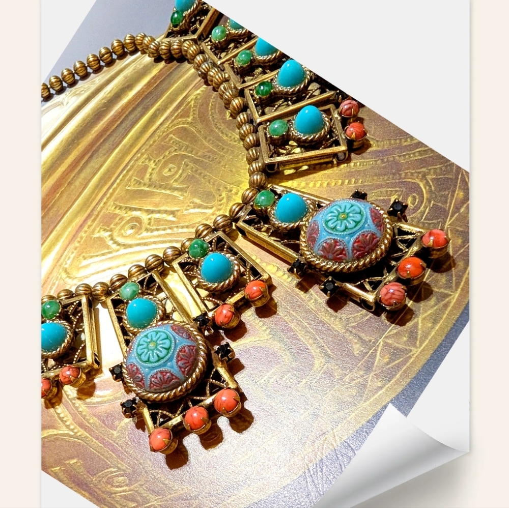 RARE Juliana Delizza & Elster Moroccan Matrix Necklace - Picture 4 of 6